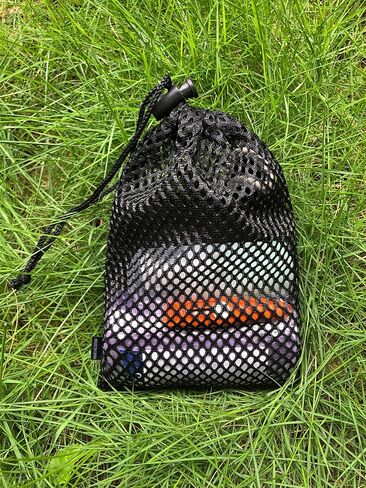 الأقزام 5 قطع حقيبة شبكة نايلون متينة مع انزلاق الرباط قفل الحبل للإغلاق، لكرات الجولف التنس، الصالة الرياضية، الدش، ألعاب الغسيل، الغوص in Kuwait