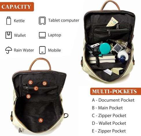 حقيبة ظهر نسائية من CASEEK، حقيبة ظهر جلدية، تصميم متعدد الأغراض، حقيبة ظهر قابلة للتحويل، محفظة عصرية للسفر، حقيبة ظهر جلدية للنساء، كتف يومي كاجوال in Kuwait