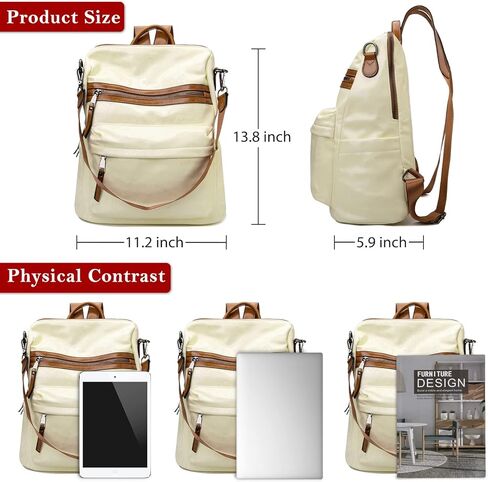 حقيبة ظهر نسائية من CASEEK، حقيبة ظهر جلدية، تصميم متعدد الأغراض، حقيبة ظهر قابلة للتحويل، محفظة عصرية للسفر، حقيبة ظهر جلدية للنساء، كتف يومي كاجوال in Kuwait
