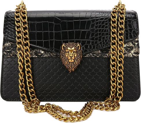 Women Satchel Handbags Designer Shoulder Bags for Women Leopard Pattern Splicing Crossbody Purse in Kuwait