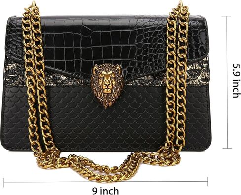Women Satchel Handbags Designer Shoulder Bags for Women Leopard Pattern Splicing Crossbody Purse in Kuwait