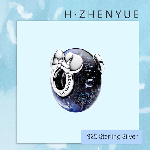 S925 Sterling Silver Charm Pendant Dangle Beads Mouse Colored Glass Bead for Bracelet Necklace for Women Girls Gifts in Saudi Arabia