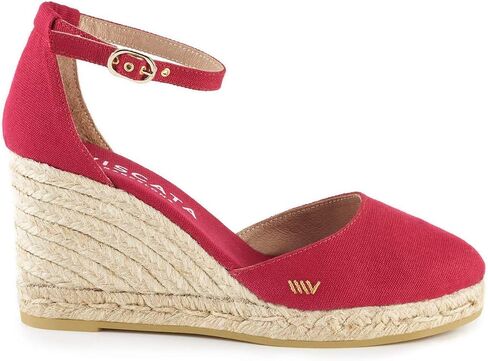 Viscata Estartit Espadrille Canvas Wedges Spain Handmade 3 ½" Heel Women's Sandals with Breathable Organic Cotton Canvas and 100% Natural Jute Midsole for all Occasions: Casual, Work, Party in Saudi Arabia