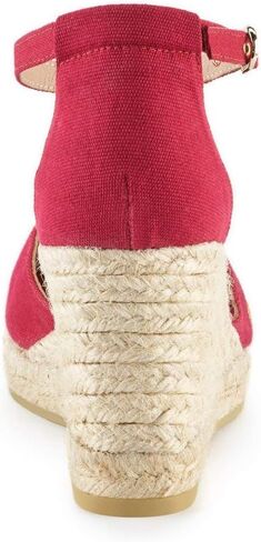 Viscata Estartit Espadrille Canvas Wedges Spain Handmade 3 ½" Heel Women's Sandals with Breathable Organic Cotton Canvas and 100% Natural Jute Midsole for all Occasions: Casual, Work, Party in Saudi Arabia
