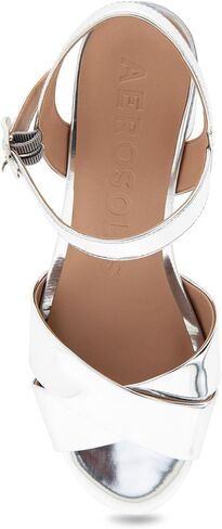 Aerosoles Women's Cosmos Heeled Sandal, Silver, 6.5 in Saudi Arabia