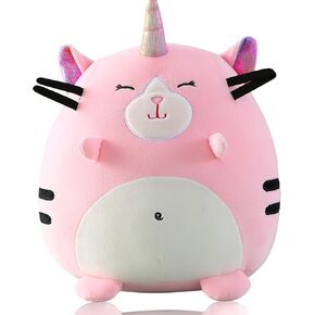 Marsjoy 8 "الوردي يونيكورن أفخم وسادة لعبة اسفنجي محشوة الحيوان Plushie وسادة لطيف يونيكورن لعبة عناق Kawaii وسادة لينة لفتاة طفل الأطفال يوم أعياد الميلاد عيد الميلاد