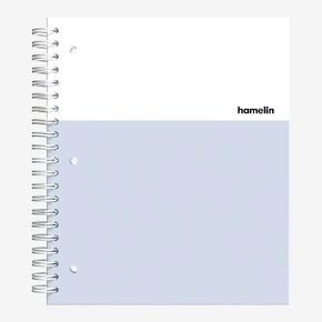 Hamelin, College Ruled Notebook/Journal, 8.5inx11in, Spiral bound, Hardcover, 1 Subject Notebook, 75shts/150 Pages ELECTRIC Blue
