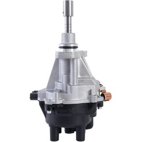Ignition Distributor 2+6 Pins Compatible for 1996-1997 Nissan Pickup 2.4L Cap and Rotor kit Replacement 22100-1S702 D4T94010