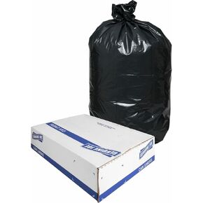 Genuine Joe 01532 Heavy-Duty Trash Bags, 1.5 Mil, 20-30 Gallon, 100/CT, Black