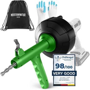 drain snake 3.0 [100 FT] - extremely long - Ideal plumbing snake for heavy & deep blockages - The drain auger for real do-it-yourselfers! (100 FT - 1/2 inch)