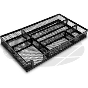 Desk Drawer Organizer Tray Versatile Metal Mesh Desk Organizers and Accessories for Office Supplies, School, Home, 10.12 x 6.1 x 1.38 Inches
