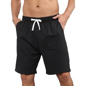 Mens Elastic Waist Shorts 7 Inch Inseam Casual Stretch Drawstring Athletic Shorts with Pockets (S-3XL)