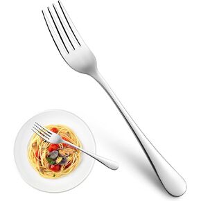8 Pieces Dinner Forks Set, Food-Grade Stainless Steel Forks, Silverware Forks for Home, Kitchen or Restaurant, Mirror Polished, Dishwasher Safe - 8 Inch