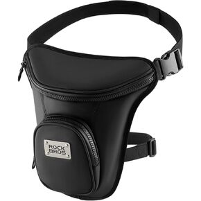 ROCKRBOS Motorcycle Thigh Bag Drop Leg Bag for Women Men with Leg Strap Removable Thigh Purse for Travel Hiking Climbing Outdoor