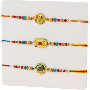 Rakhi for Brother - Rakhi for Brother and Bhabhi | Lumba Rakhi For Brother with Gift Set | Rakhi with Roli Chawal, Card | Brother Bhaiya Bhabhi Rakhi | Raksha Bandhan Rakhi