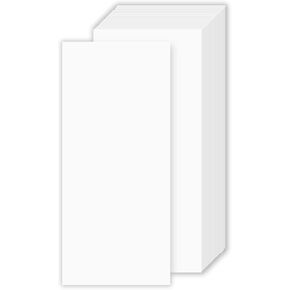 Blank Business Note Cards – Great for Invitations, Advertisements and Marketing| Thick and Durable 80lb (216gsm) White Cover Stock | 4 x 9 Inches | 100 Cards per Pack