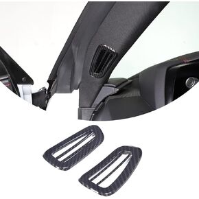 A-Pillar AC Air Vent Outlet Panel Cover Trims Compatible with Chevrolet Corvette C8 2020-2023, ABS A Pillar Air Outlet Vent Cover Trim Accessories, 2PCS (Carbon Fiber Pattern Black)