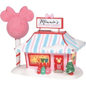 Department 56 Disney Village Minnie Cotton Candy Shop Lit Building, 7.5 Inch, Multicolor,6001318
