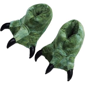 Men's Cute Plush Paw Claw House Slippers Halloween Furry Animal Cosplay Costume Shoes