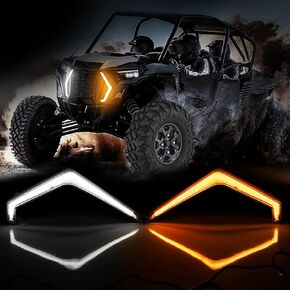 X3 Turn Signal Fang Light With White and Amber Color,Front Signature Accent Fang Light Assembly Fit for Can-Am