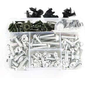 Xitomer Universal Fairing Bolt Kits Fasteners Fit for ZX-6R / NINJA 300/ZX-10R/ ZX-14, CBR600RR / CBR1100XX / 1000RR, GSX1300R GSXR600 /750 GSXR1000, YZF R3/ R6/ R1