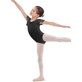 Bloch Girl's Flutter Sleeve Leotard with Sequin Dot (Toddler/Little Big Kids)