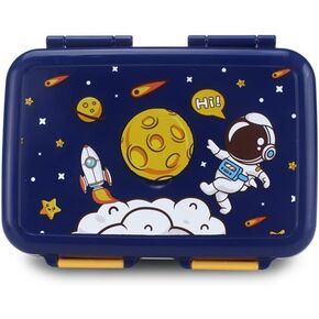 Bento Box for Kids Lunch Box Steel Lunch Containers Astronaut Lunch box 3 Compartments Bento Stainless Steel Lunch Box for Kids Great Gifts for Space Fans, middle, lwy003 in Saudi Arabia