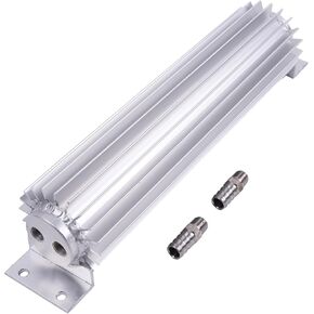 12" Finned Aluminum Dual Pass Transmission Trans Oil Cooler