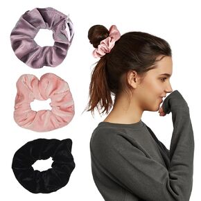 Zipper scrunchie Safe (3 Pack) - Velvet Stasher scrunchies Compartment for Cash Cards Keys Pills Valuables | Hair bun ties Secret Pocket ponytails women Diversion safes disguise container Accessories