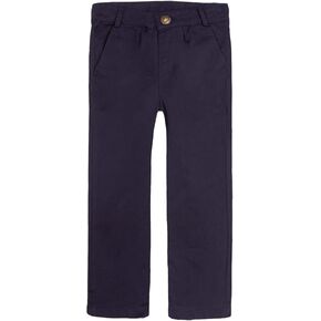LittleSpring Boys School Uniform Chino Pants Flat Front