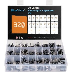 15-Value Metallized Polypropylene Film DC CBB22 Capacitor 400V/0.01uF ~ 0.56uF 630V/ 0.001uF ~ 0.068uF Assortment Kit, 15 Values with 150 Pieces