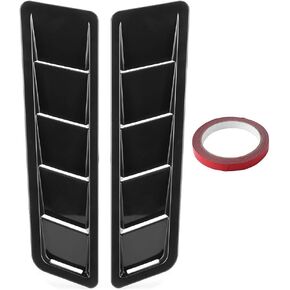 Yctze 2Pcs Universal Hood Air Intake Panel Trim Bonnet Louver Cooling Vent Cover Car Exterior Decoration for hood scoops for trucks hood air vents for cars hood vents for cars zmucen car hood vent
