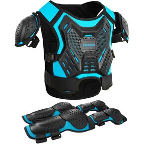 Kids Dirt Bike Gear, Youth Motocross Armor Protective Vest Suit，Children Chest Back Knee Eblow Protection for Cycling ATV