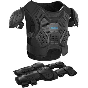 Kids Dirt Bike Gear, Youth Motocross Armor Protective Vest Suit，Children Chest Back Knee Eblow Protection for Cycling ATV