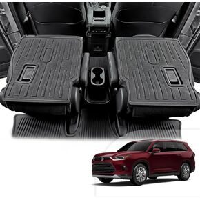 Kick Mats for Grand Highlander Accessories, 2nd Row All-Weather TPE Seat Back Covers Backrest Mats for 2025 2024 Grand Highlander Accessories (7 Seater Captain Chairs Only)