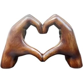 Heart Hands Sculpture, Mother's Day Heart Statue, Resin Gesture Decoration, Love Finger Statue Wedding Decoration, Abstract Art Wedding Home Office Desktop Gifts Ornament