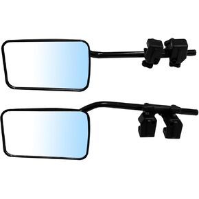 Towing Mirrors 1Pair Universal Clip on Towing Mirror External Mirror Extensions Clamp-on Tow Mirror for Caravan Car Truck Trailer 360° Rotation Adjustable