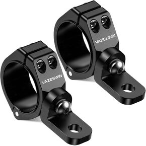 2 PCS Aluminium Alloy UTV Flag Mounts, Heavy-Duty Thickened UTV Whip Light Mounts, CNC Machined Whip Mounts, 360° Rotating Adjustable Light Bar Mounts for 1.5"/1.75"/1.85"/2"/2.1" Roll Bars