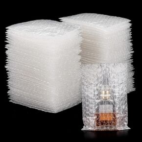 100 Pack Bubble Cushion Bags, 4x6 Inches Double Wall Bubble Pouches Wrap Sheets Clear Bubble Out Bags for Packing, Shipping, Moving and Storage in Kuwait