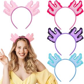 4 Pcs Axolotl Animal Headbands Axolotl Ear Hair Hoop Cosplay Dress up Animal Costume Adult Axolotl Party Favors for Youth Adult Halloween Cosplay