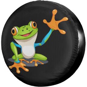 Foruidea Frog Spare Tire Cover Dust-Proof Wheel Tire Cover Fit Trailer, RV, SUV and Many Vehicle 17 Inch