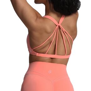 Flourish Blossom Women’s Sports Bras Low Support Curve Strappy Gym Workout Crop Top Bra