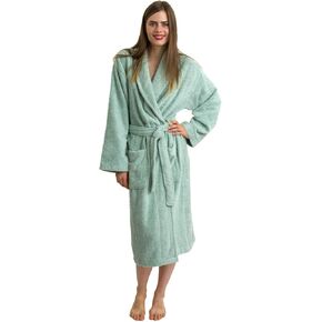TowelSelections Womens Plush Bathrobe 100% Cotton Luxury Terry Shawl Bath Robe