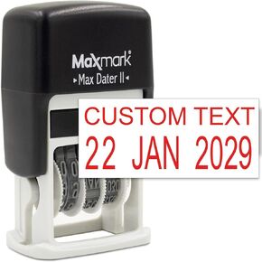 تنسيق التاريخ العسكري MaxMark 2000 (DD/MM/YYYY) - ختم التاريخ بالحبر الذاتي - أسود