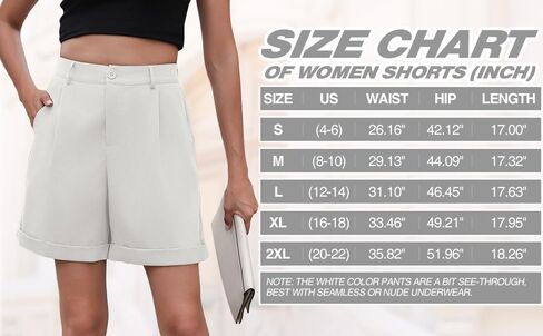 Shorts for Women Bermuda Shorts Casual Elastic Waist Wide Leg Shorts with Pockets in Saudi Arabia