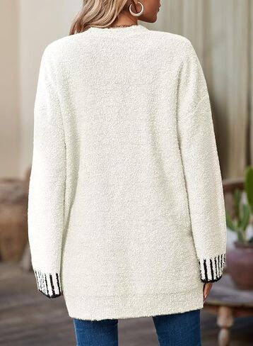 SHEWIN Women Cardigan Sweaters 2024 Open Front Long Sleeve Knit Coat with Pocket in Saudi Arabia