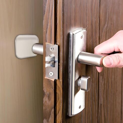 6 Pcs Square Door Stoppers Wall Protectors, Self Adhesive Door Stopper Silicone Bumper, Wall Guards Behind Door Handle Protector for Shower Bedroom Door Knob (Clear) in Saudi Arabia