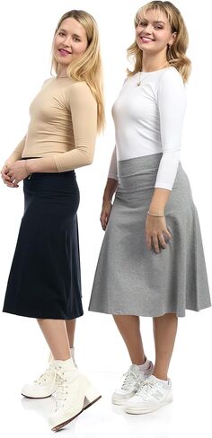 ESTEEZ Womens Cotton A-Line Skirt 23 Inch 25 Inch 27 Inch in Kuwait