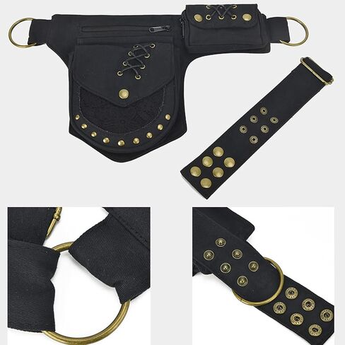 حقيبة الفخذ قطرة الساق للنساء فاني حزمة النهضة حقيبة Faire مهرجان الدانتيل الخصر حقيبة فائدة حزام الورك الأزياء فاني حزمة الخصر حقيبة الورك للحقائب المرأة السفر في الهواء الطلق هدايا للنساء أمي صديقة in Kuwait