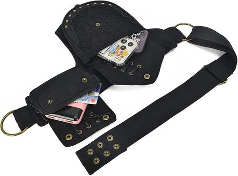 حقيبة الفخذ قطرة الساق للنساء فاني حزمة النهضة حقيبة Faire مهرجان الدانتيل الخصر حقيبة فائدة حزام الورك الأزياء فاني حزمة الخصر حقيبة الورك للحقائب المرأة السفر في الهواء الطلق هدايا للنساء أمي صديقة in Kuwait